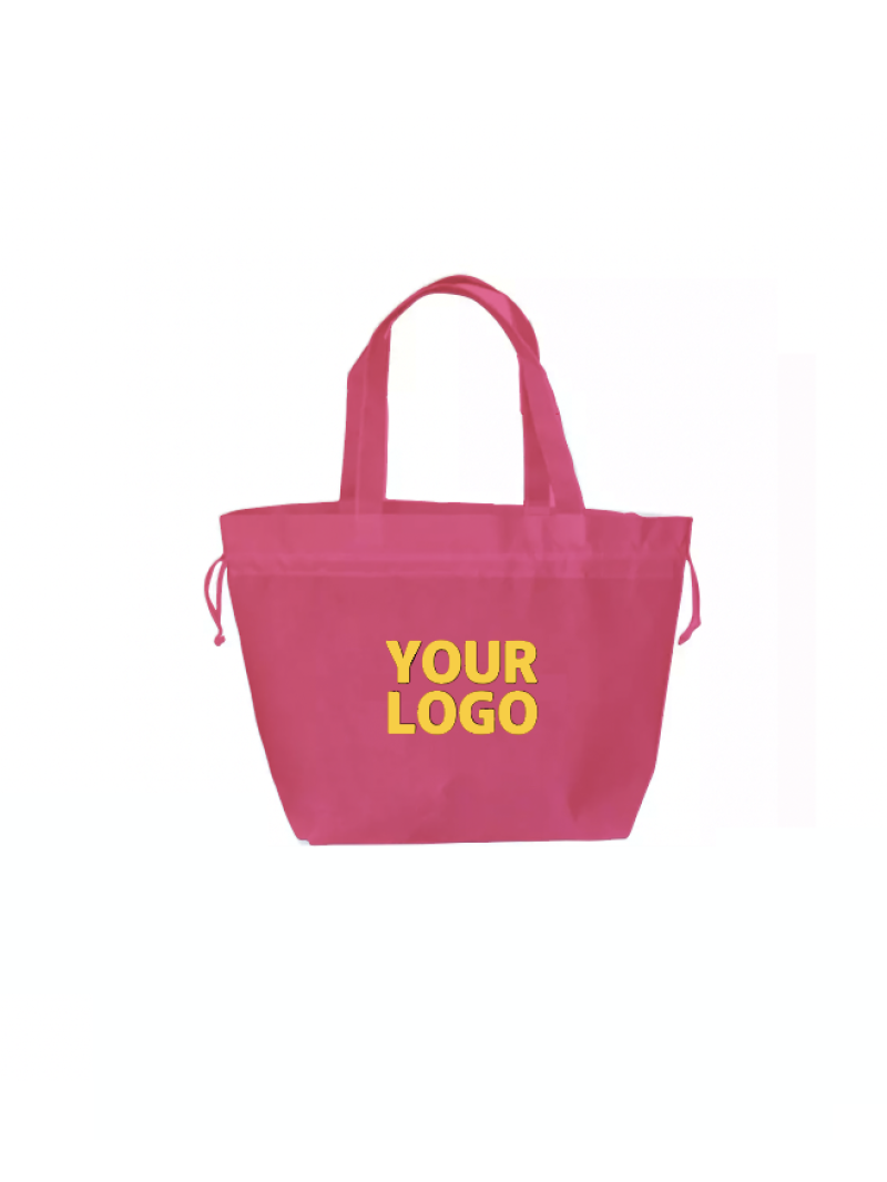 NONWOVEN DRAAGTAS "NICE" - ROZE - M (40+14x30cm)