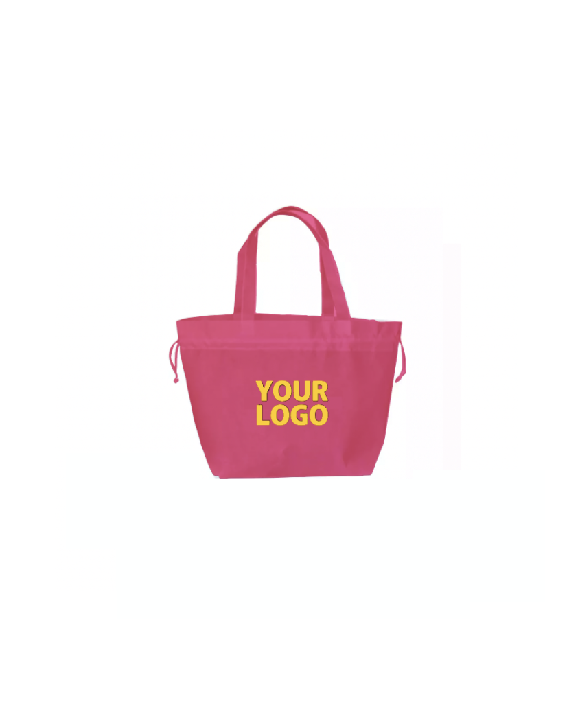 NONWOVEN DRAAGTAS "NICE" - ROZE - M (40+14x30cm)