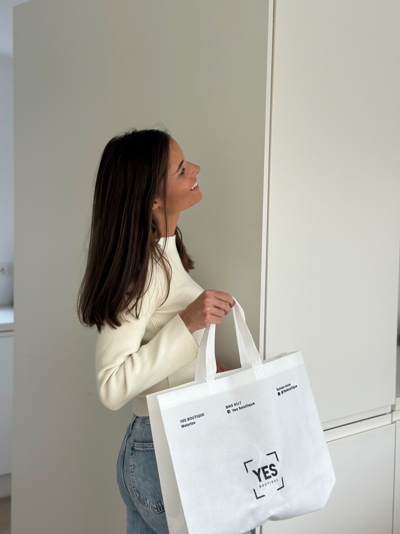 Bolsa de tela blanca personalizada, barata y ecológica