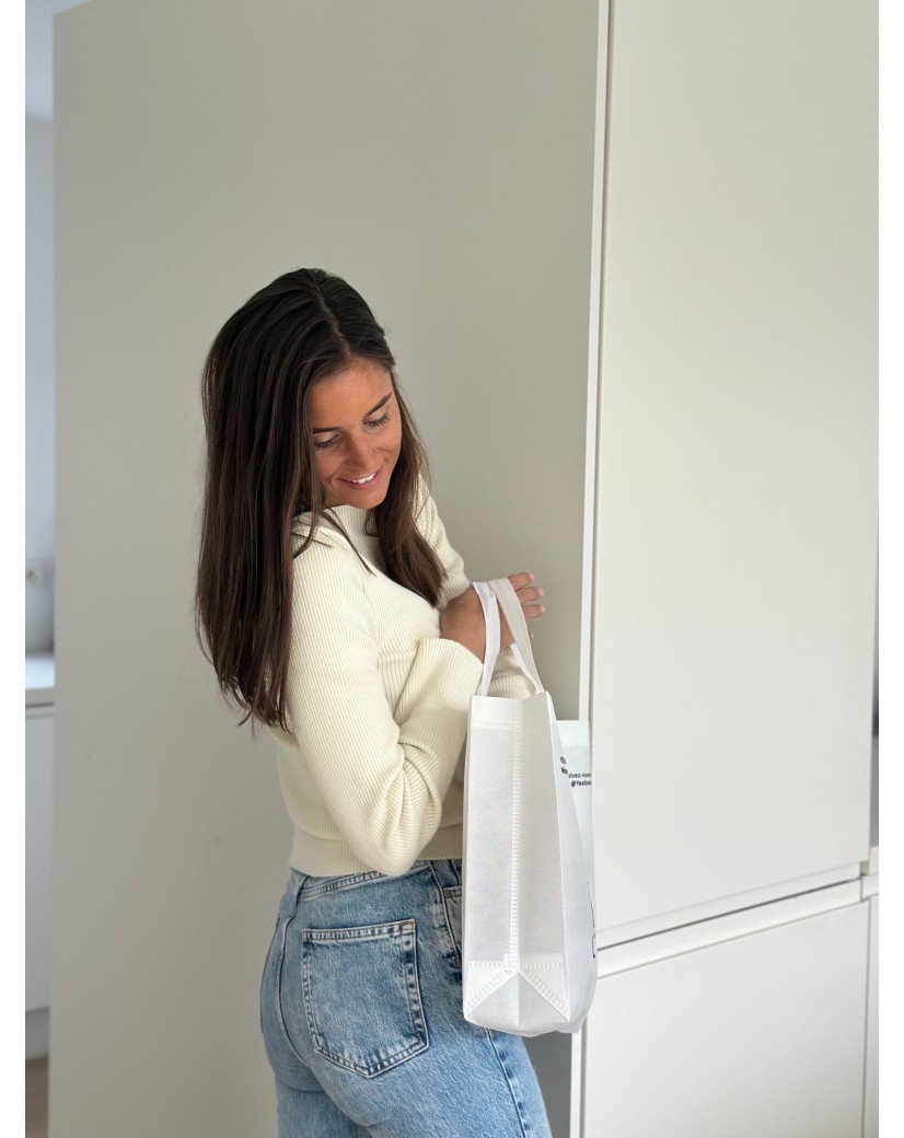 Bolsa de tela blanca personalizada, barata y ecológica