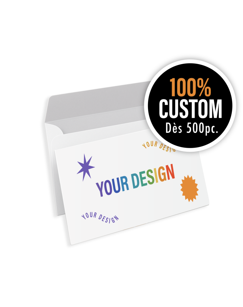 GEPERSONALISEERDE WITTE ENVELOP - 22X11CM