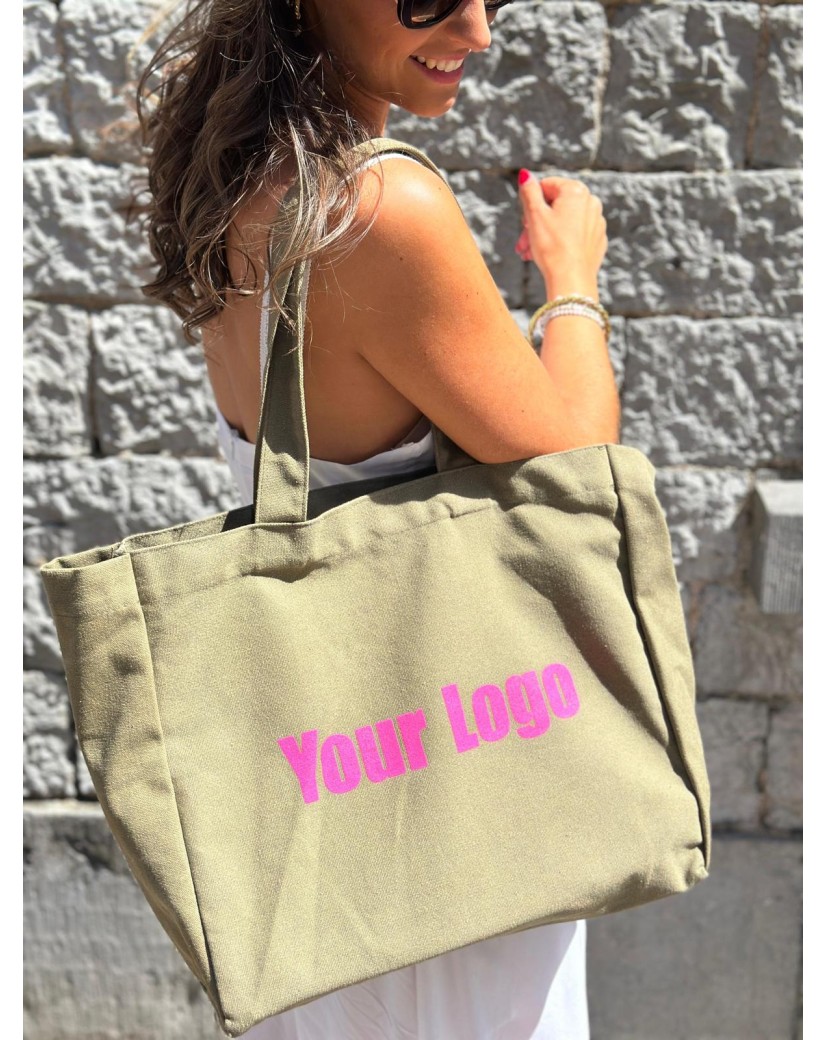 DRAAGTAS "NANCY" - ARMY (43x15x36 CM)
