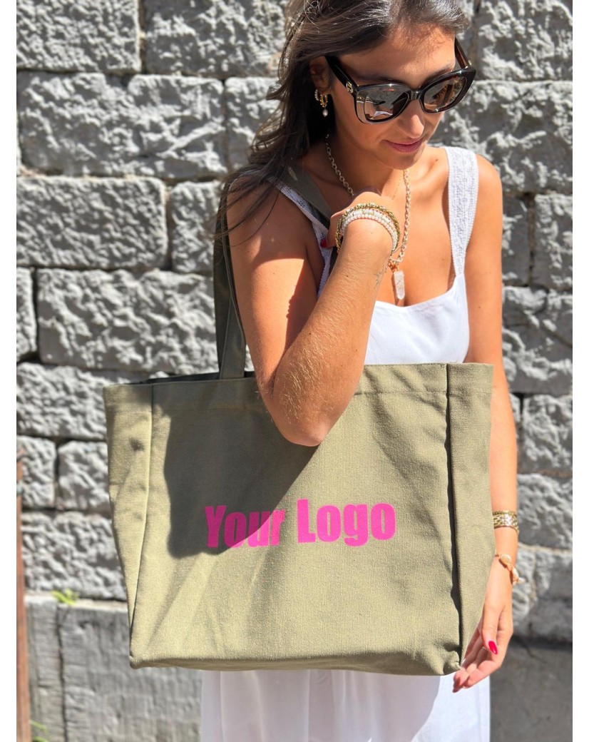 DRAAGTAS "NANCY" - ARMY (43x15x36 CM)