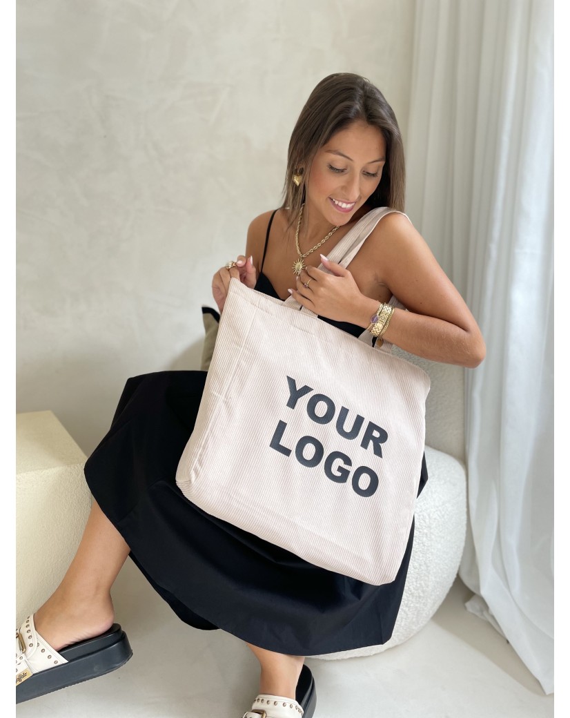 SAC OXFORD - VELOURS BEIGE (41,5x10x39cm)