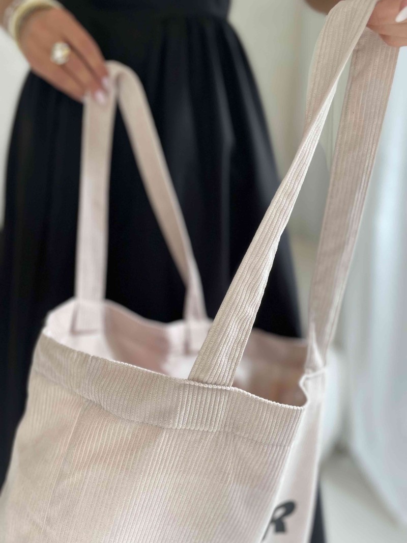 SAC OXFORD - VELOURS BEIGE (41,5x10x39cm)