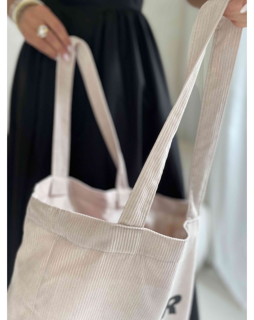 SAC OXFORD - VELOURS BEIGE (41,5x10x39cm)