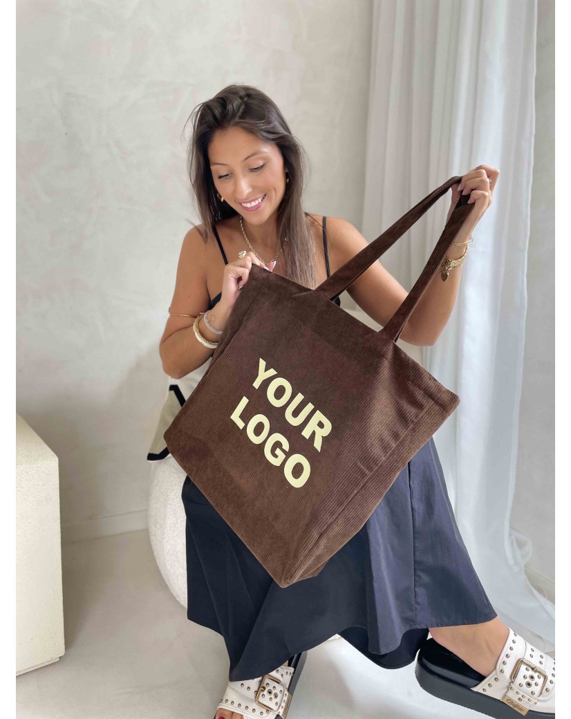 SAC OXFORD - VELOURS BRUN (41,5x10x39cm)