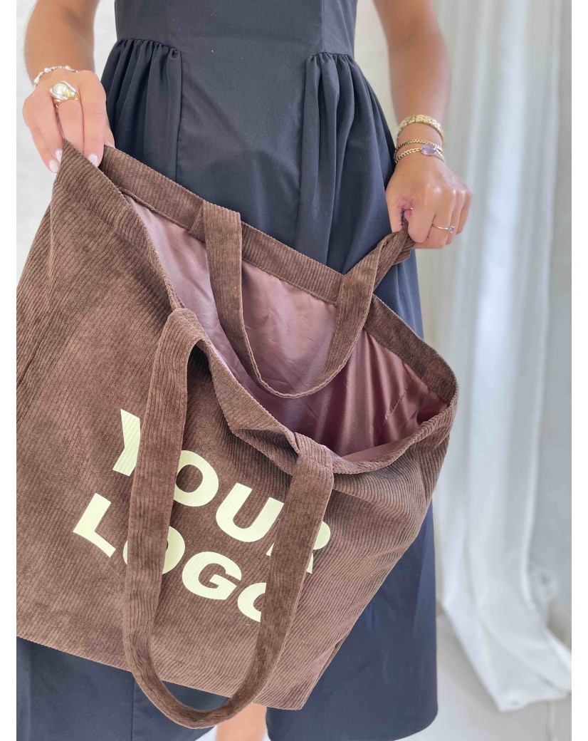 SAC OXFORD - VELOURS BRUN (41,5x10x39cm)