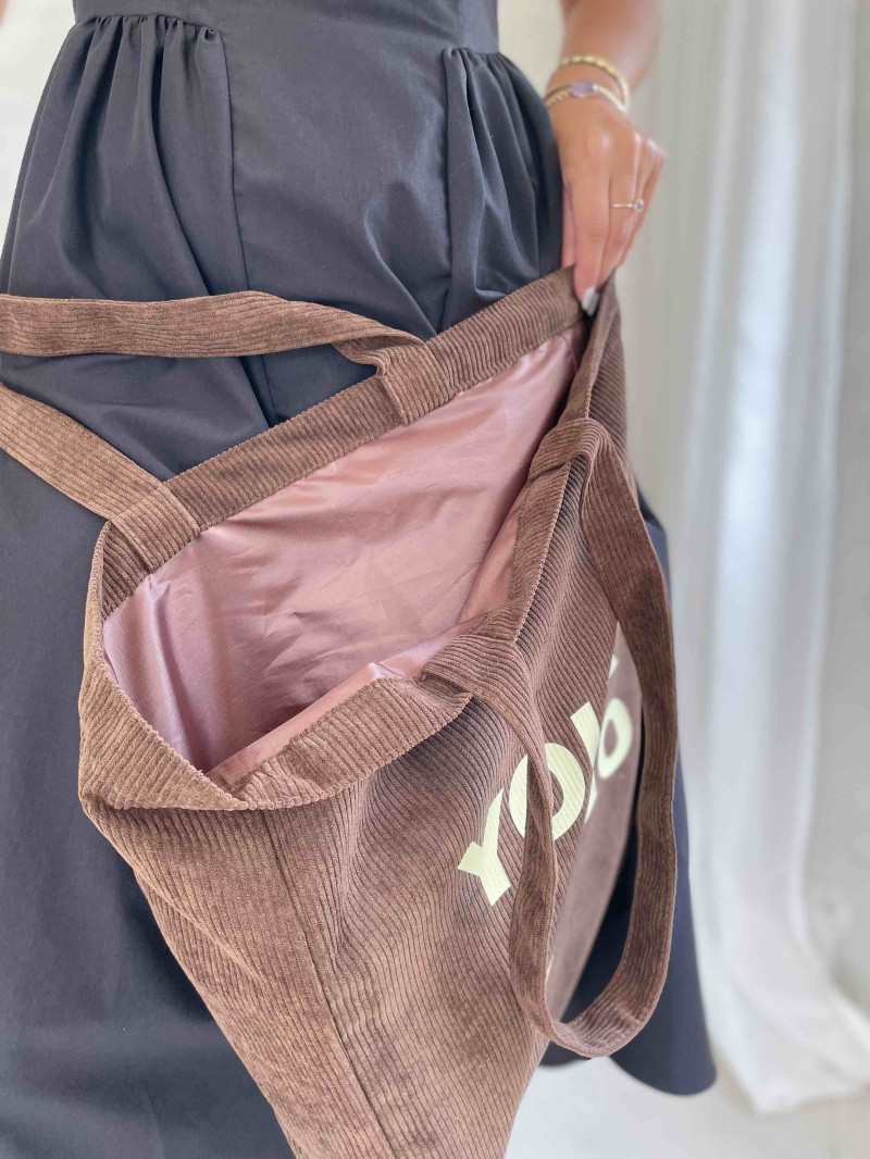 SAC OXFORD - VELOURS BRUN (41,5x10x39cm)