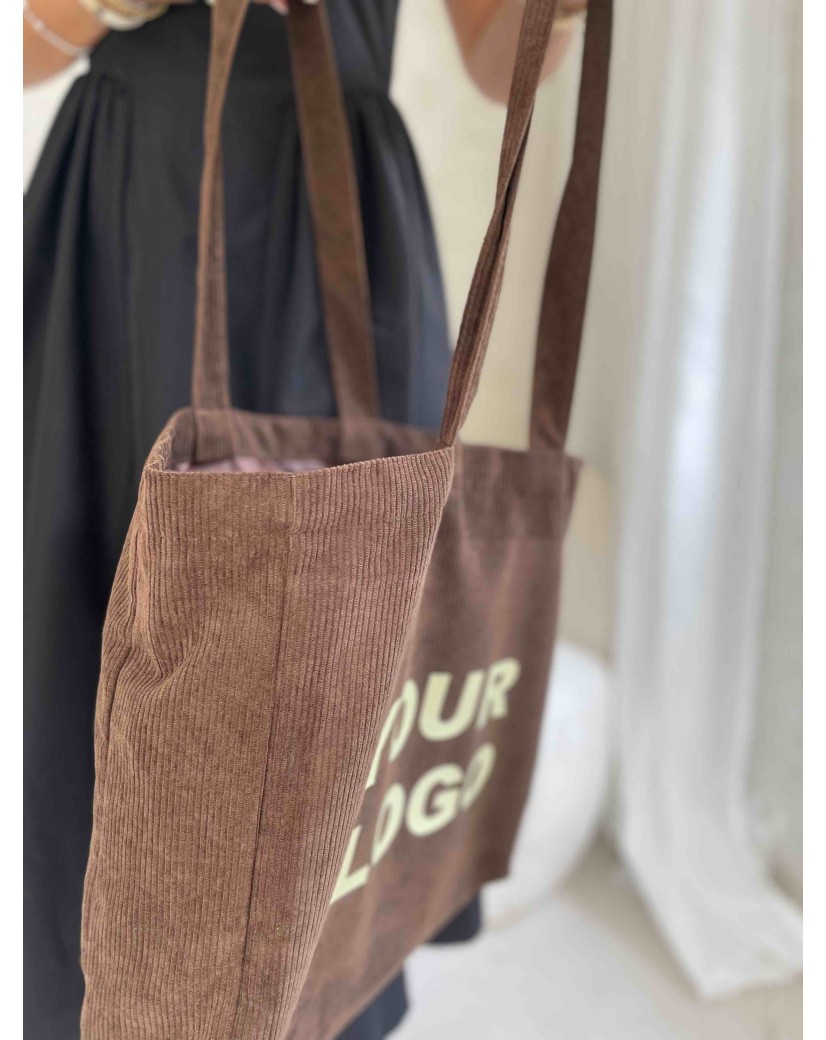 SAC OXFORD - VELOURS BRUN (41,5x10x39cm)