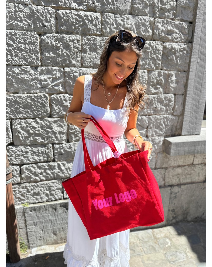 DRAAGTAS "NANCY" - ROOD (43x15x36cm)