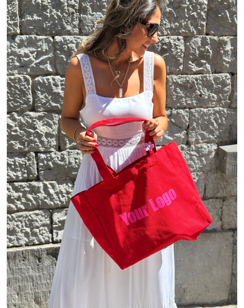 DRAAGTAS "NANCY" - ROOD (43x15x36cm)