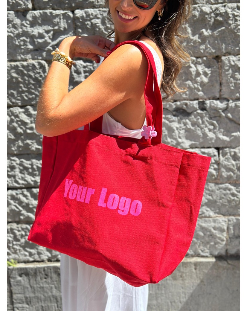 DRAAGTAS "NANCY" - ROOD (43x15x36cm)