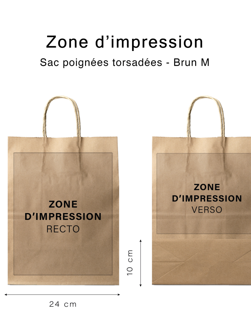 Sac poignées plates blanc