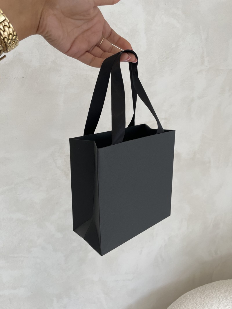 copy of Bolsas de papel de lujo - Blanco XS - Asas de cinta