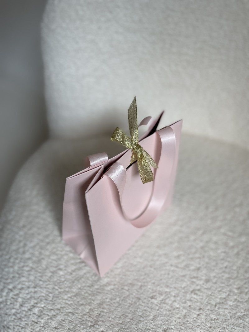 copy of Bolsas de papel de lujo - Blanco XS - Asas de cinta