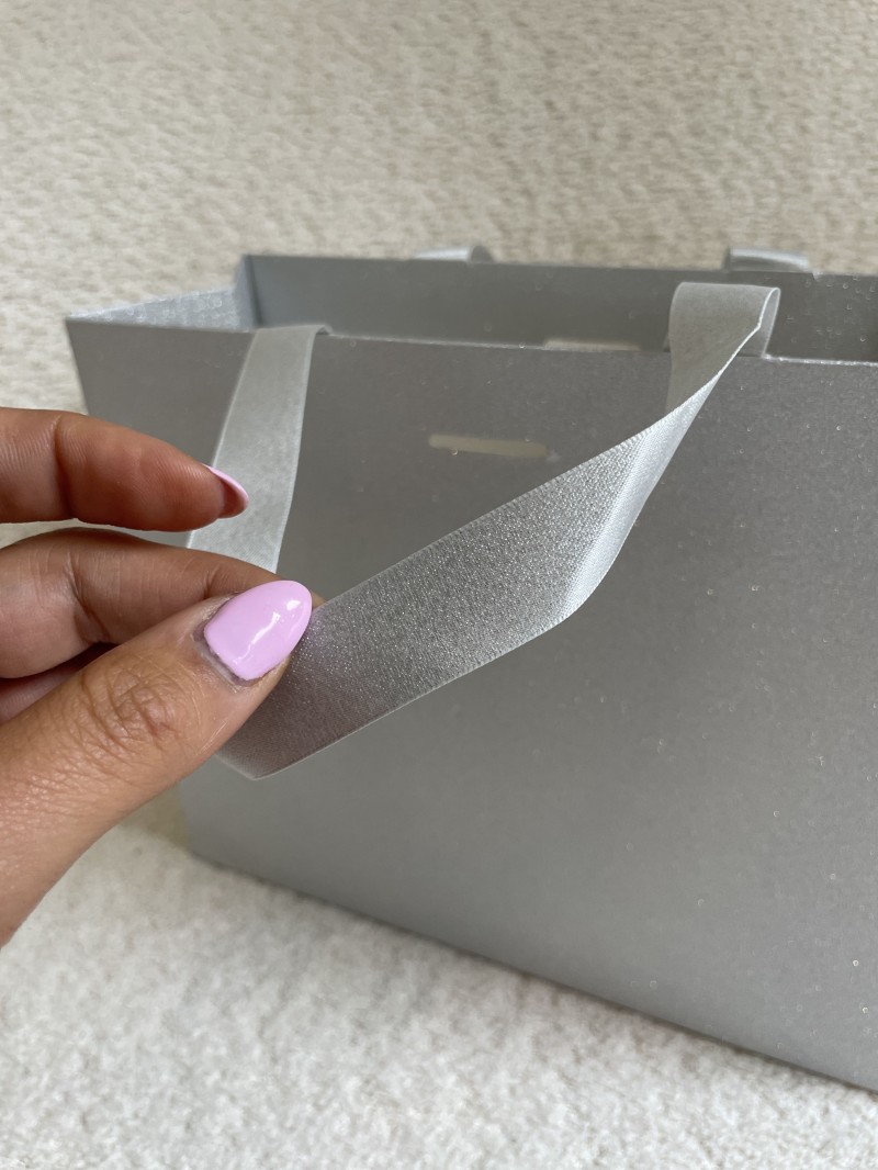 Sac papier Luxe Silver pailleté - S (25x10x20cm)