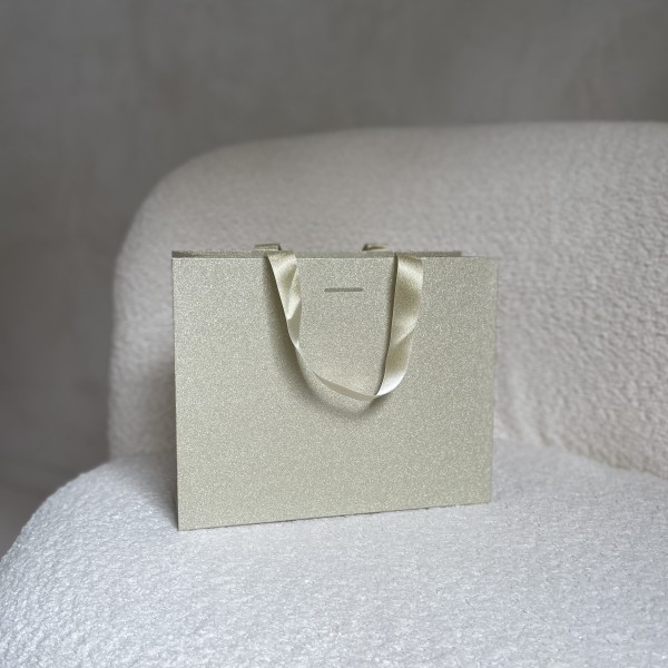Sac papier Luxe Gold pailleté - S (25x10x20cm)