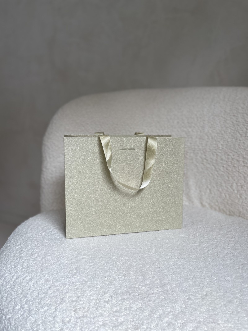 copy of Bolsas de papel de lujo - Blanco XS - Asas de cinta