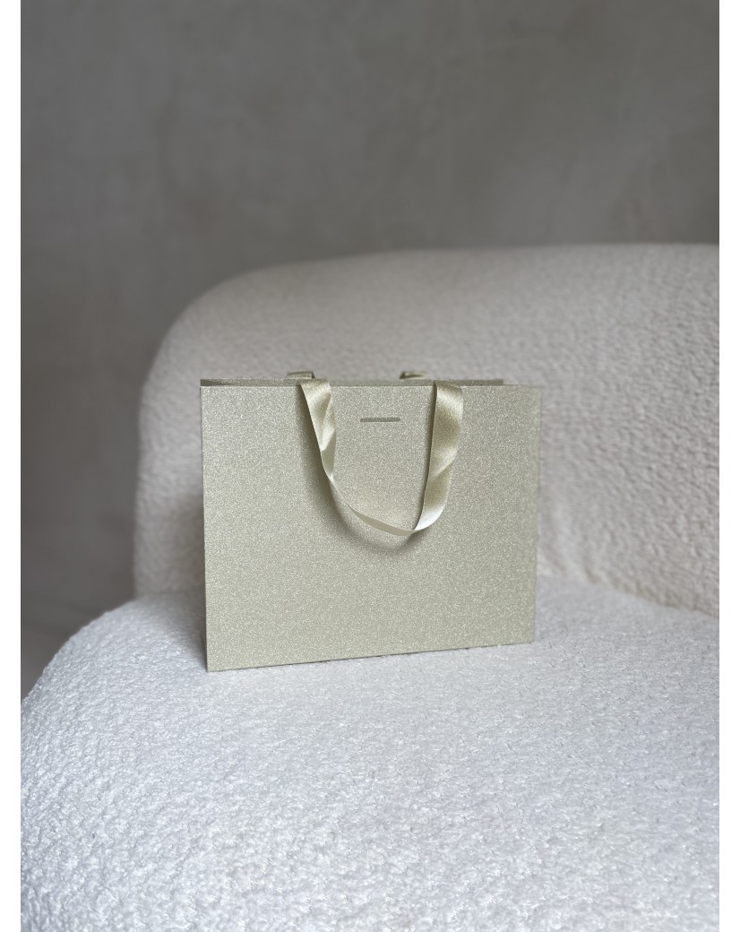 Sac papier Luxe Gold pailleté - S (25x10x20cm)