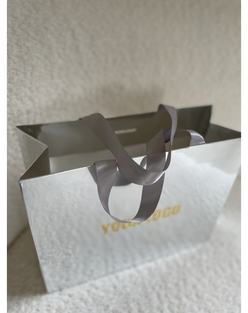 Sac papier Luxe Silver miroir - S (25x10x20cm)