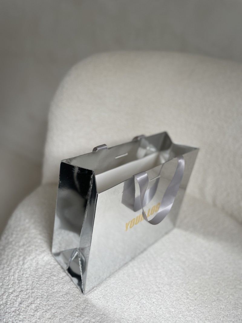Sac papier Luxe Silver miroir - S (25x10x20cm)