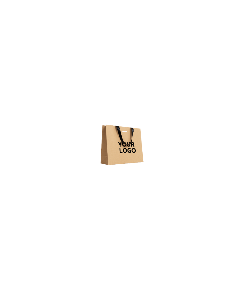 Sac papier Luxe kraft - poignées noires - XS (16x8x16cm)