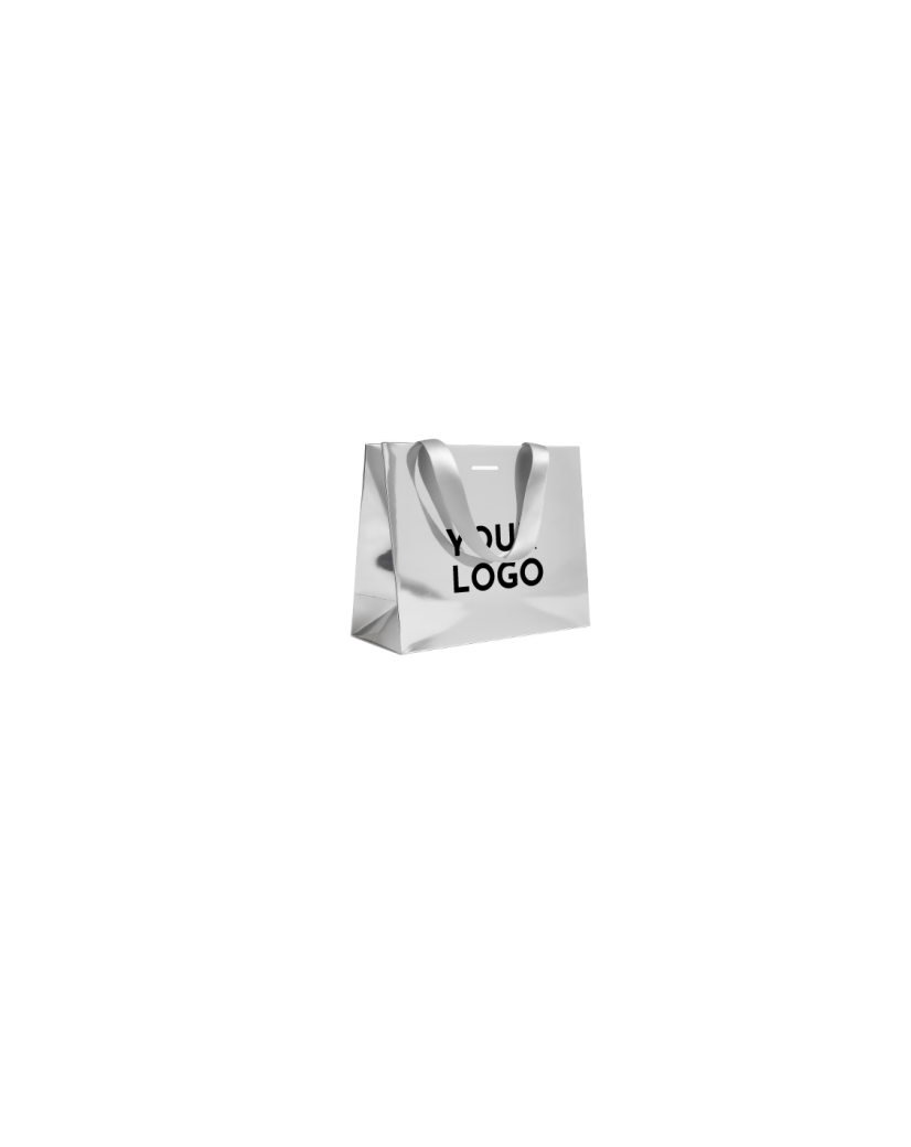 Sac papier Luxe Silver miroir - S (25x10x20cm)