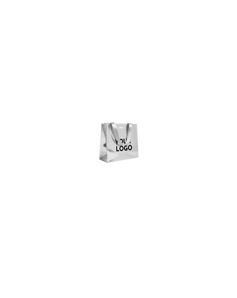 Sac papier Luxe Silver miroir - XS (16x8x16cm)
