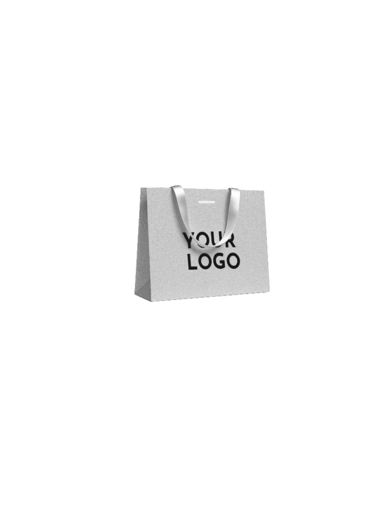 Sac papier Luxe Silver pailleté - S (25x10x20cm)