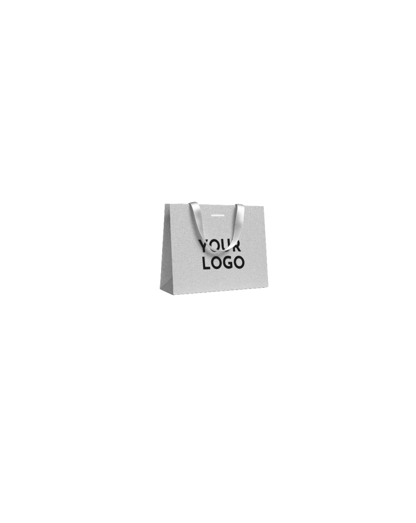 Sac papier Luxe Silver pailleté - S (25x10x20cm)
