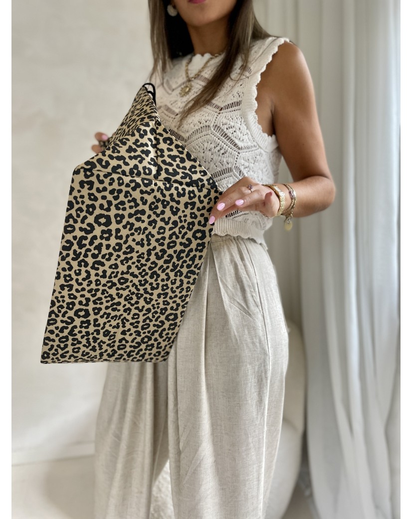 BOLSA NICE estampado leopardo – L (58 x 24 x 35 cm)