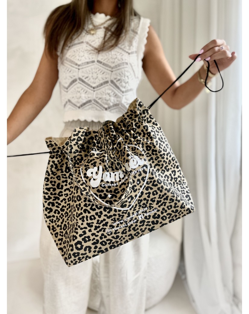 BOLSA NICE estampado leopardo – L (58 x 24 x 35 cm)