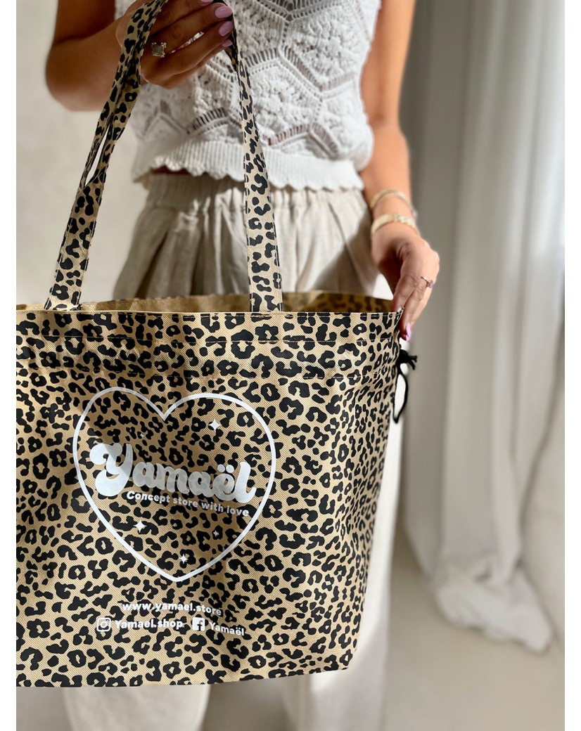 BOLSA NICE estampado leopardo – L (58 x 24 x 35 cm)