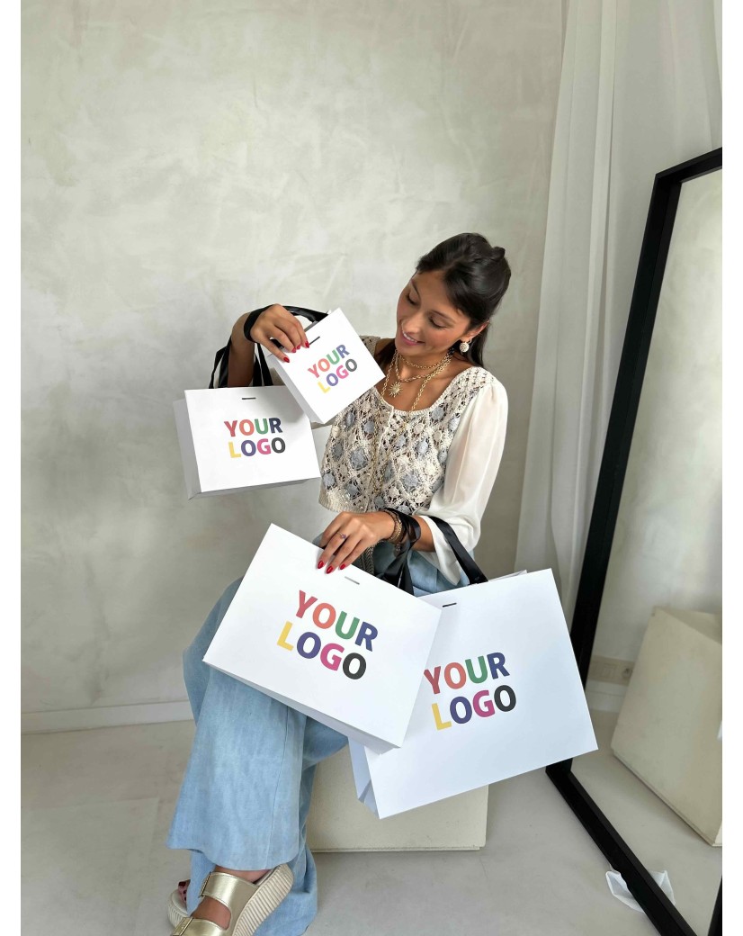 copy of Luxury paper bags - White XS - Ribbon handles