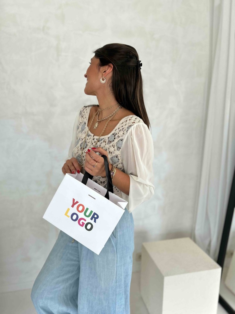 copy of Luxury paper bags - White XS - Ribbon handles