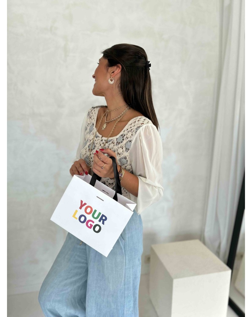 copy of Luxury paper bags - White XS - Ribbon handles