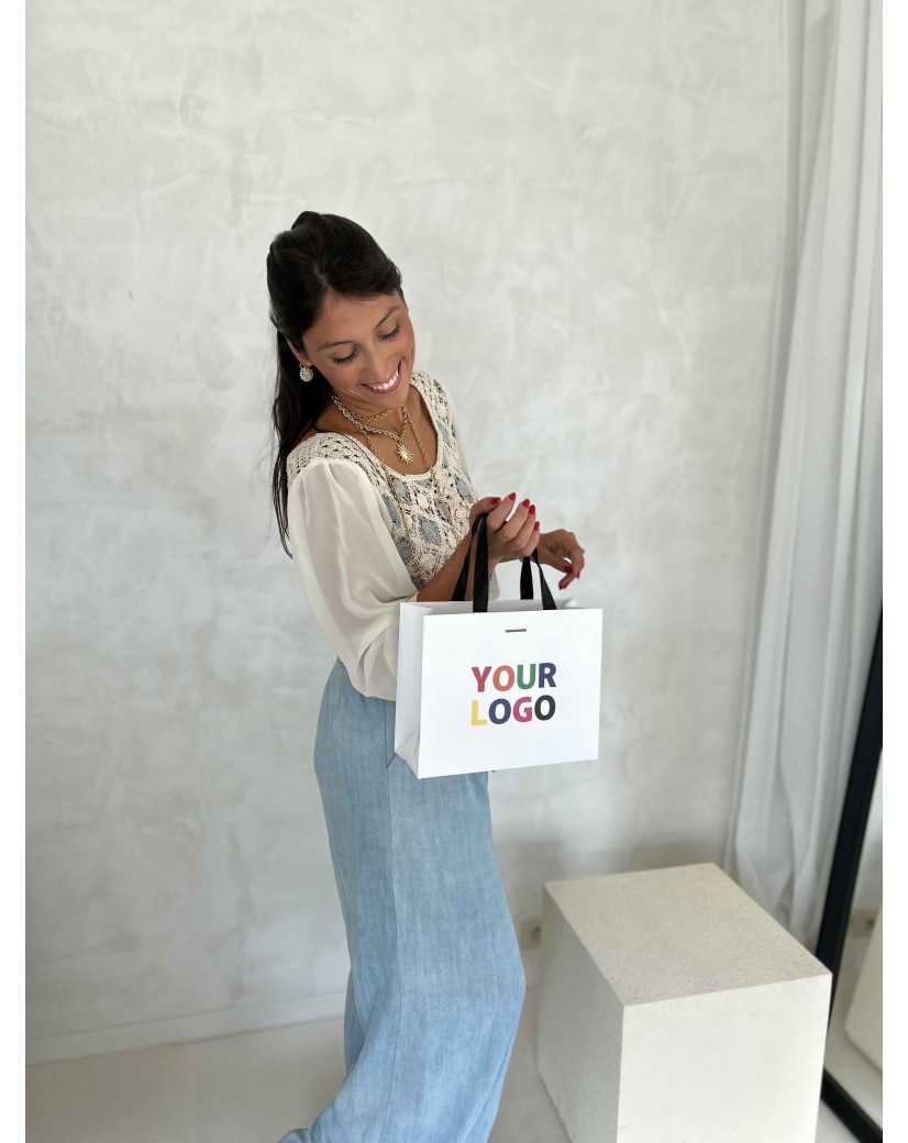 copy of Luxury paper bags - White XS - Ribbon handles