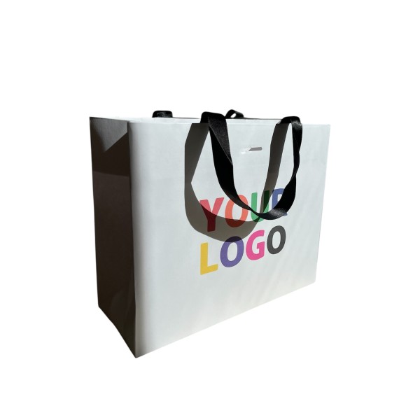 copy of Bolsas de papel de lujo - Blanco XS - Asas de cinta