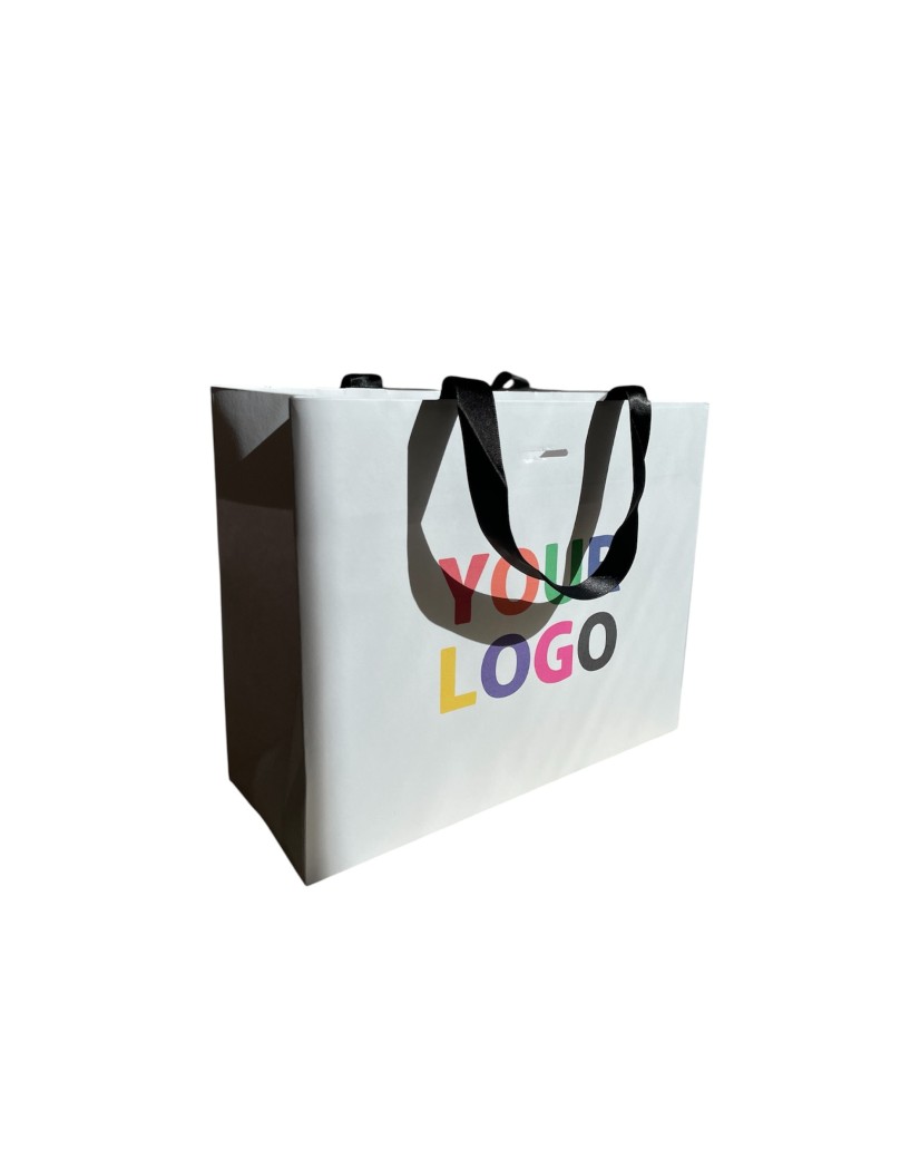 copy of Bolsas de papel de lujo - Blanco XS - Asas de cinta