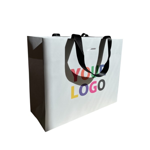 copy of Bolsas de papel de lujo - Blanco XS - Asas de cinta