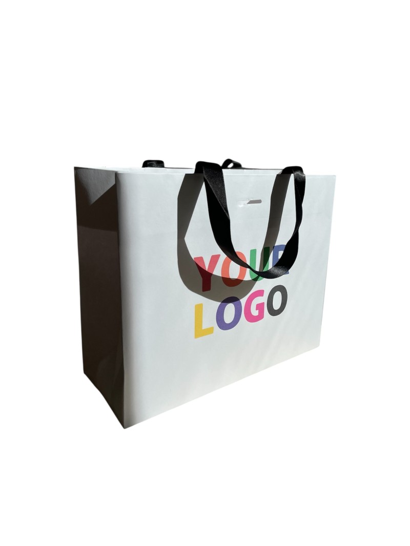 copy of Bolsas de papel de lujo - Blanco XS - Asas de cinta