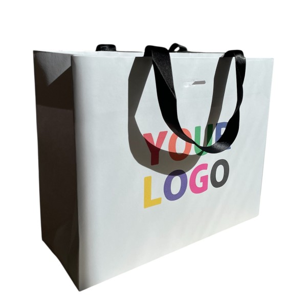 copy of Bolsas de papel de lujo - Blanco XS - Asas de cinta