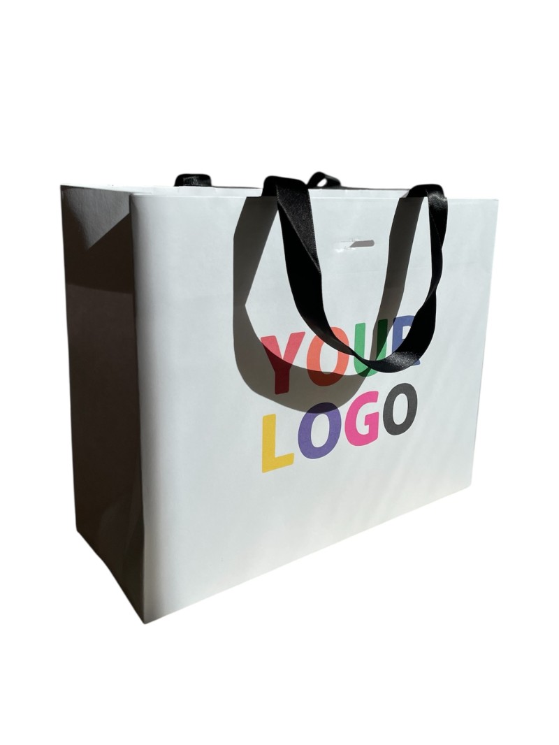 copy of Bolsas de papel de lujo - Blanco XS - Asas de cinta
