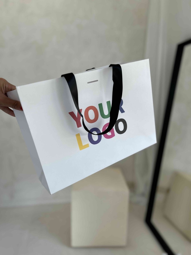 copy of Bolsas de papel de lujo - Blanco XS - Asas de cinta