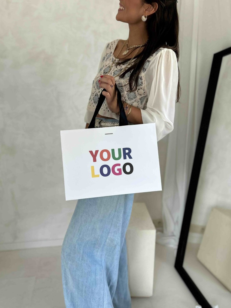 copy of Luxury paper bags - White XS - Ribbon handles