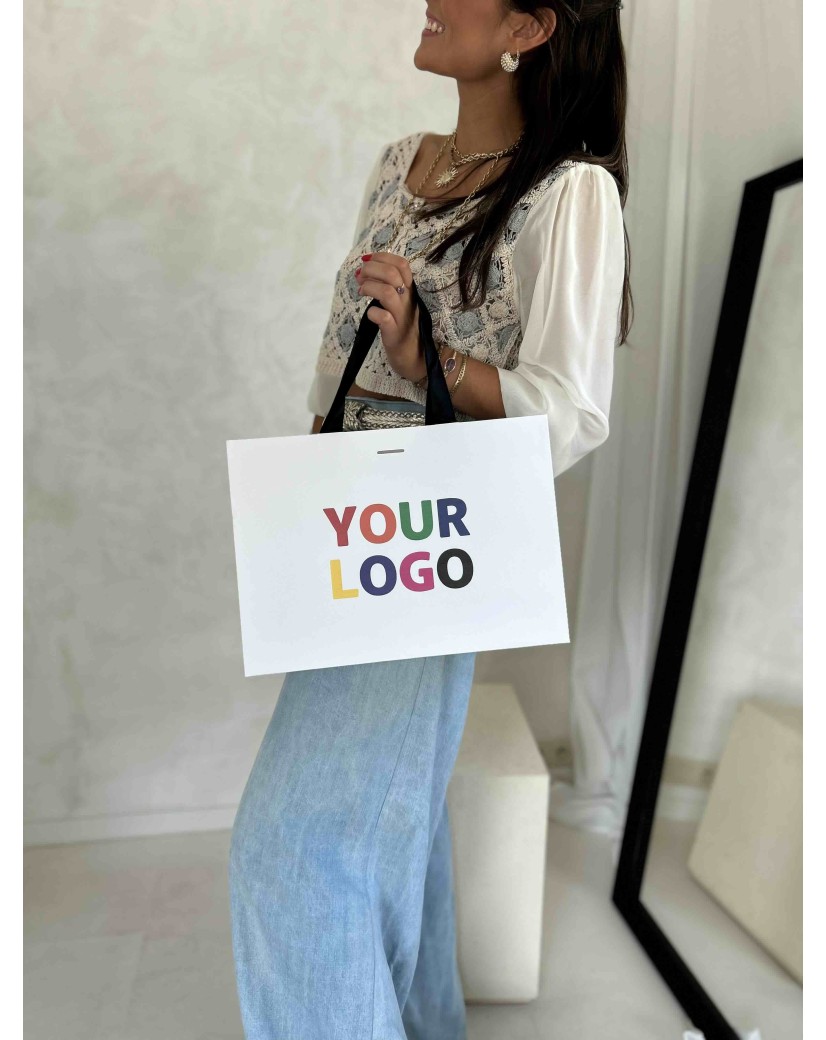copy of Luxury paper bags - White XS - Ribbon handles