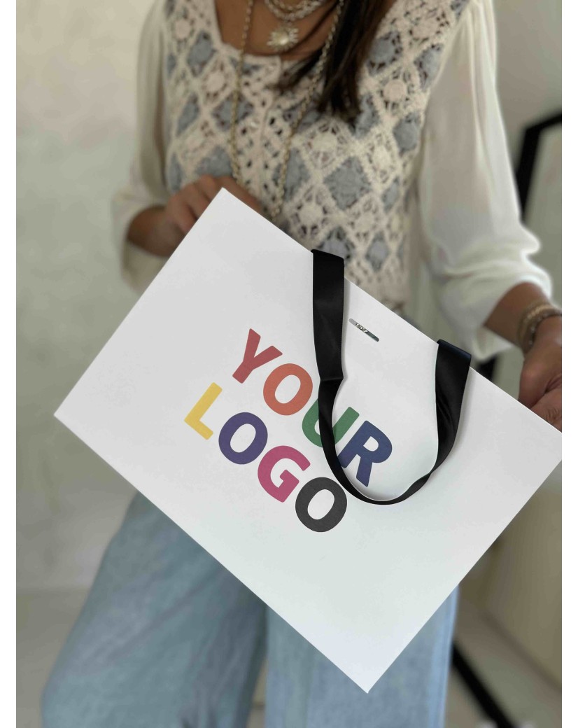copy of Luxury paper bags - White XS - Ribbon handles