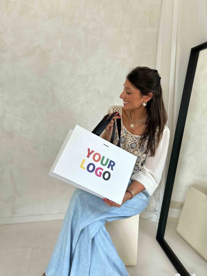 copy of Luxury paper bags - White XS - Ribbon handles