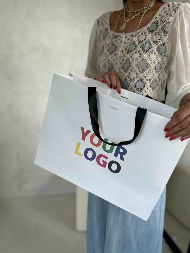 copy of Luxury paper bags - White XS - Ribbon handles